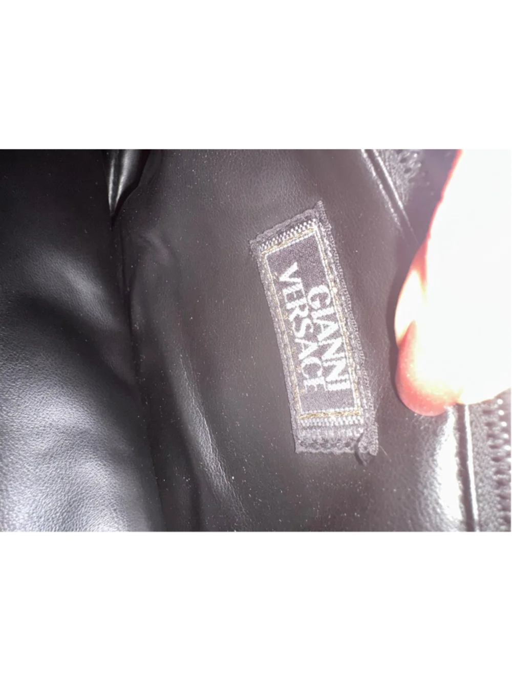 Gianni Versace Gray Wool and Black Leather Medusa Hobo Bag